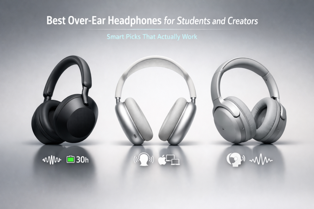 Best over-ear headphones for students and creators for study and content creation
