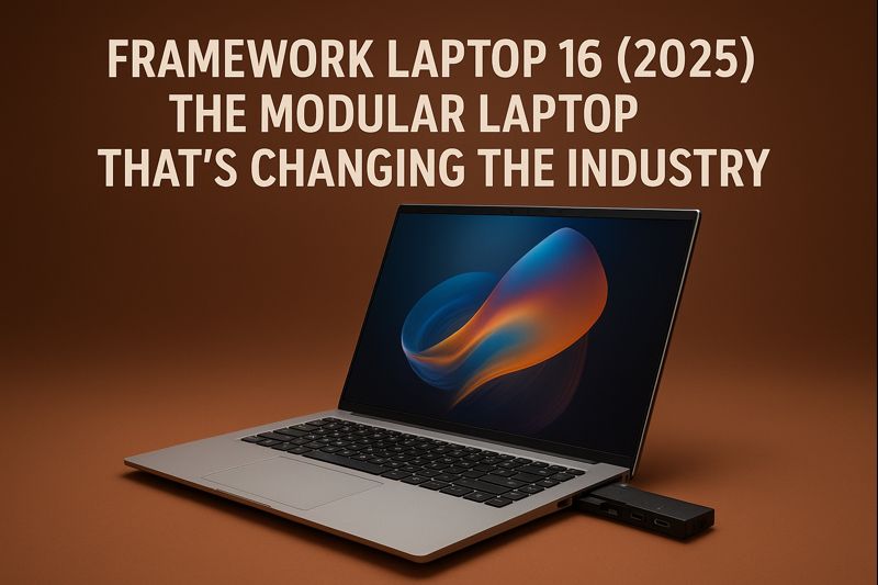 Framework Laptop 16 modular design with upgradeable components and 3K OLED display