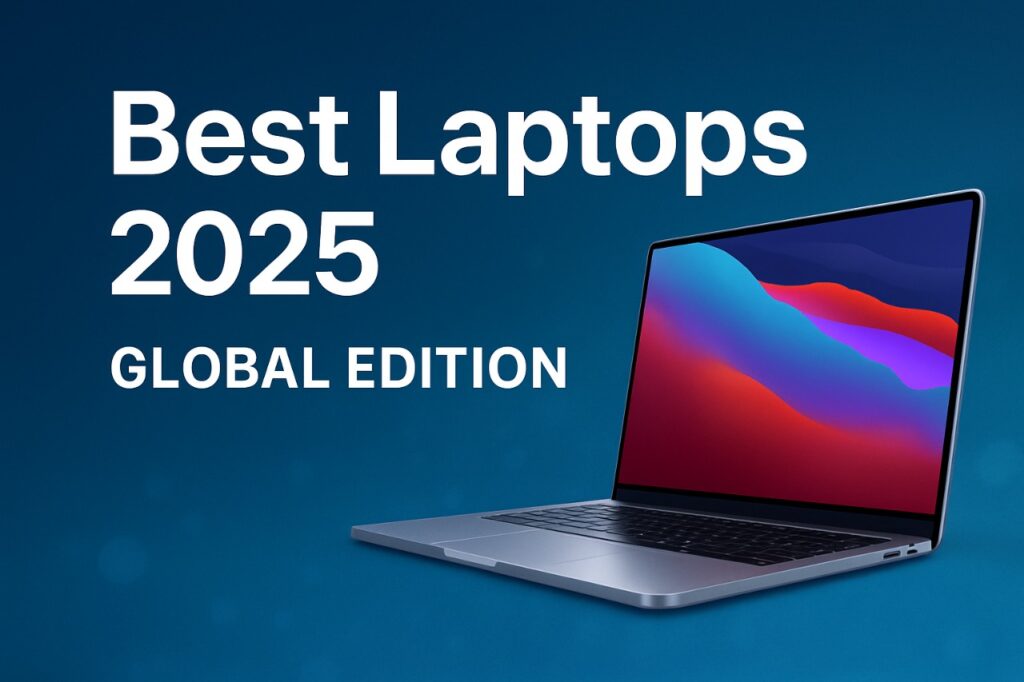 Best laptops of 2025 lined up on a desk, showcasing top models for performance, battery life, and design