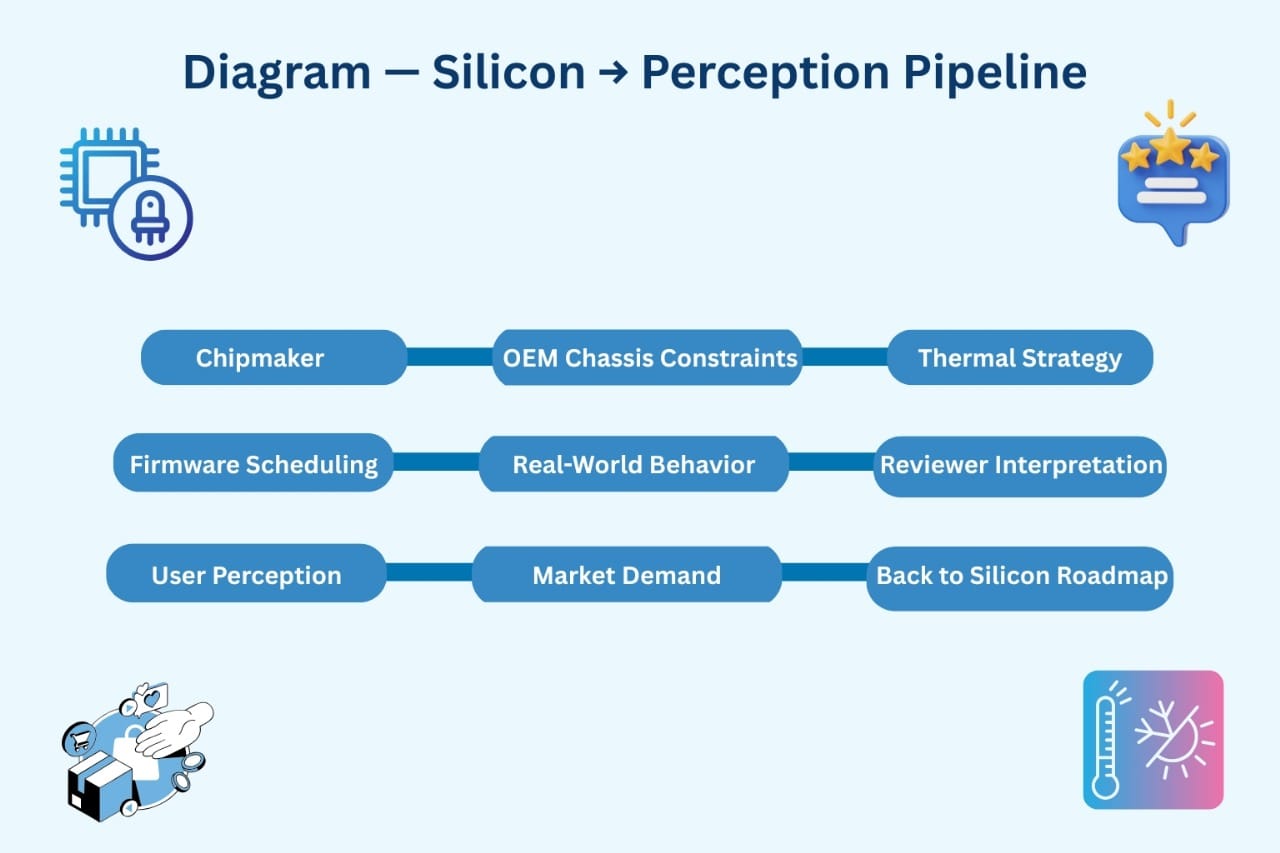 How Silicon Shifts Changed the Entire Laptop Market in 2025 Diagram — Silicon → Perception Pipeline