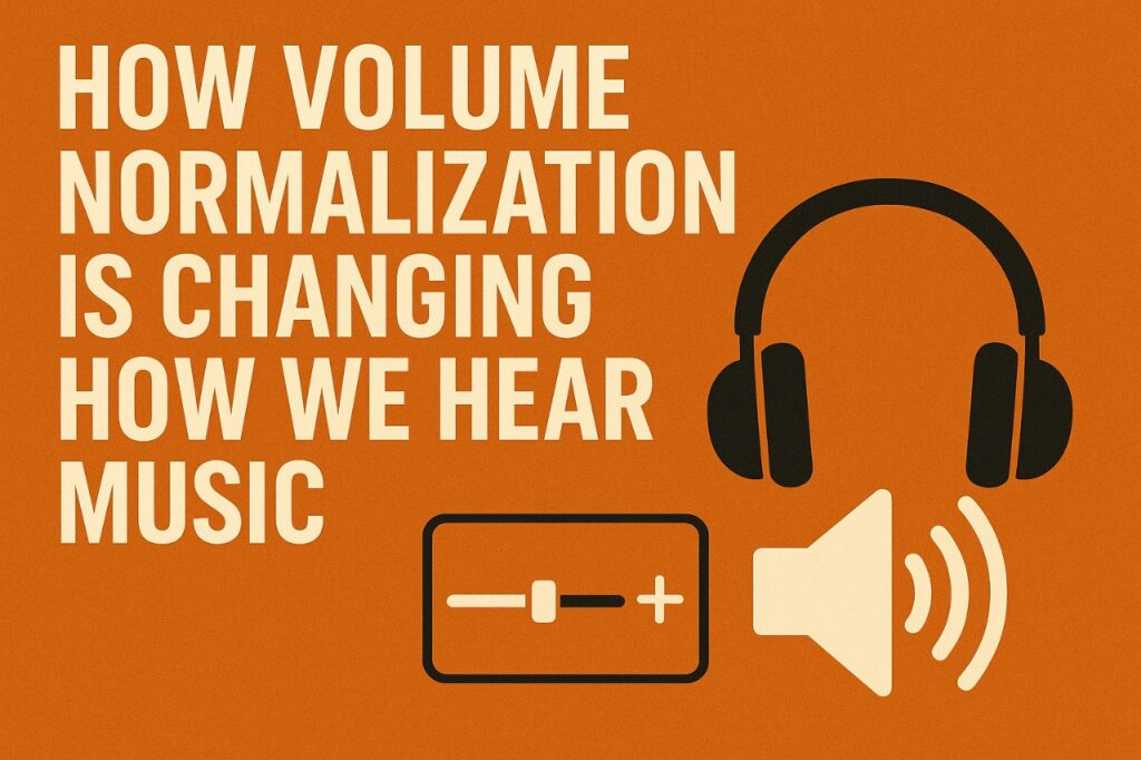 Illustration of volume normalization improving clarity and dynamics in songs.