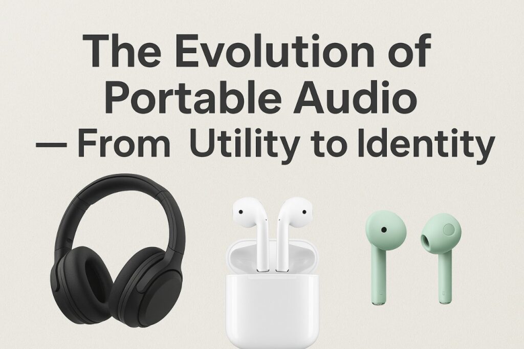 Portable audio devices showcasing the evolution from utility to lifestyle identity in 2025.