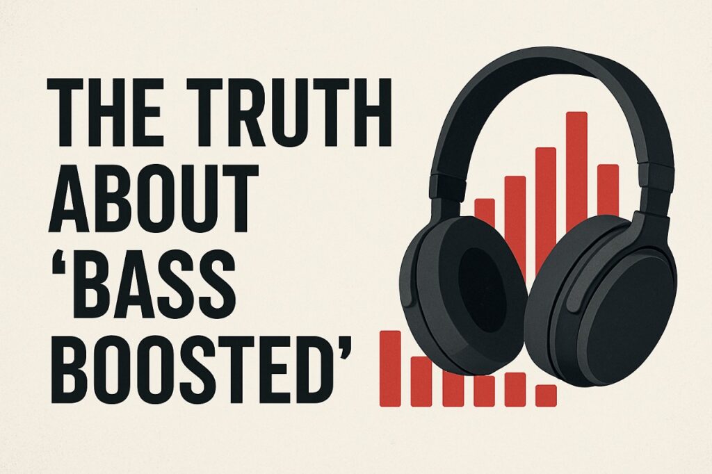 Bass boosted frequency visualization showing how modern EQ and DSP shape low-end sound in 2025.