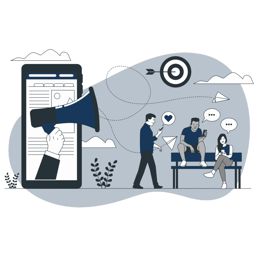 Illustration showing secure online communication and support email representing Vibetric’s contact information section