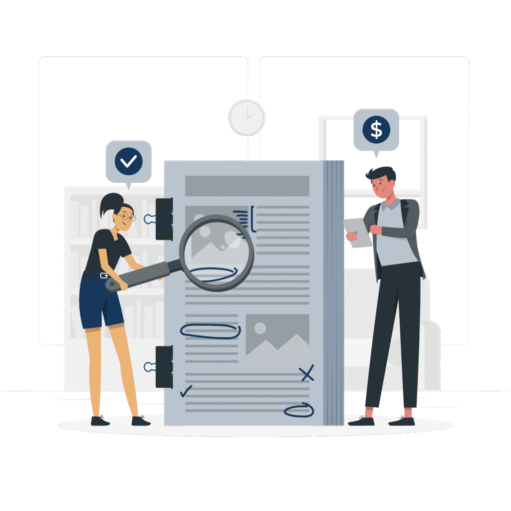 Illustration showing connected websites and secure external links representing Vibetric’s third-party link policy