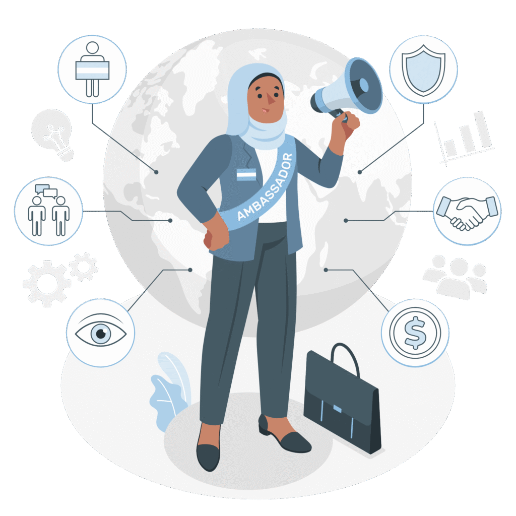 Illustration showing users managing their data privacy settings representing Vibetric’s user data rights and transparency policy