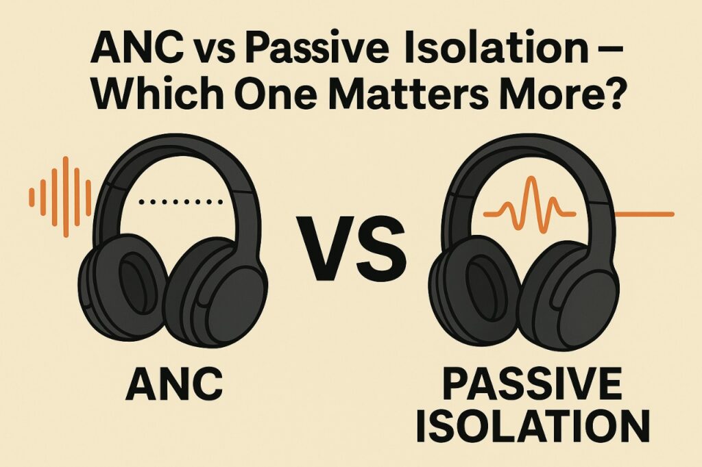 ANC vs passive noise isolation performance across frequency ranges