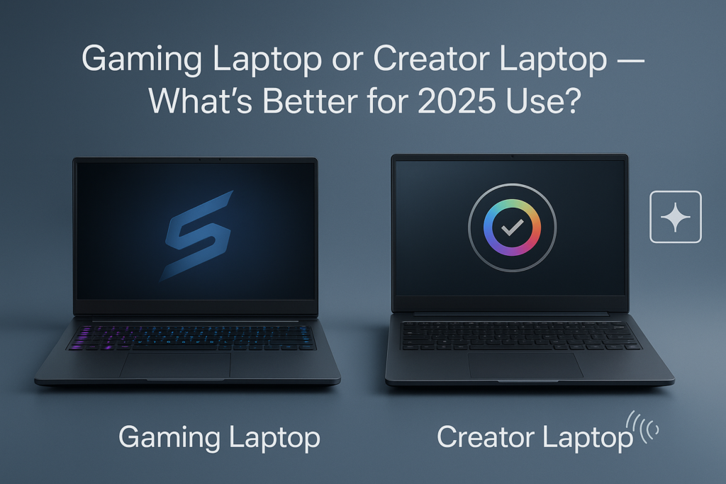 Gaming vs creator laptop comparison for 2025 – performance, display, and workflow differences