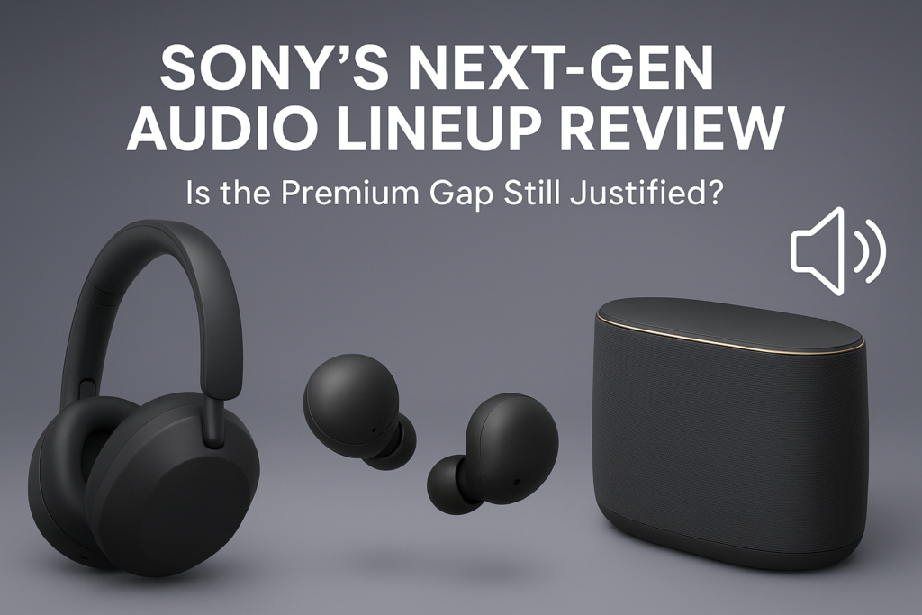 Sony Next Gen Audio lineup showing premium headphones and speakers in 2025