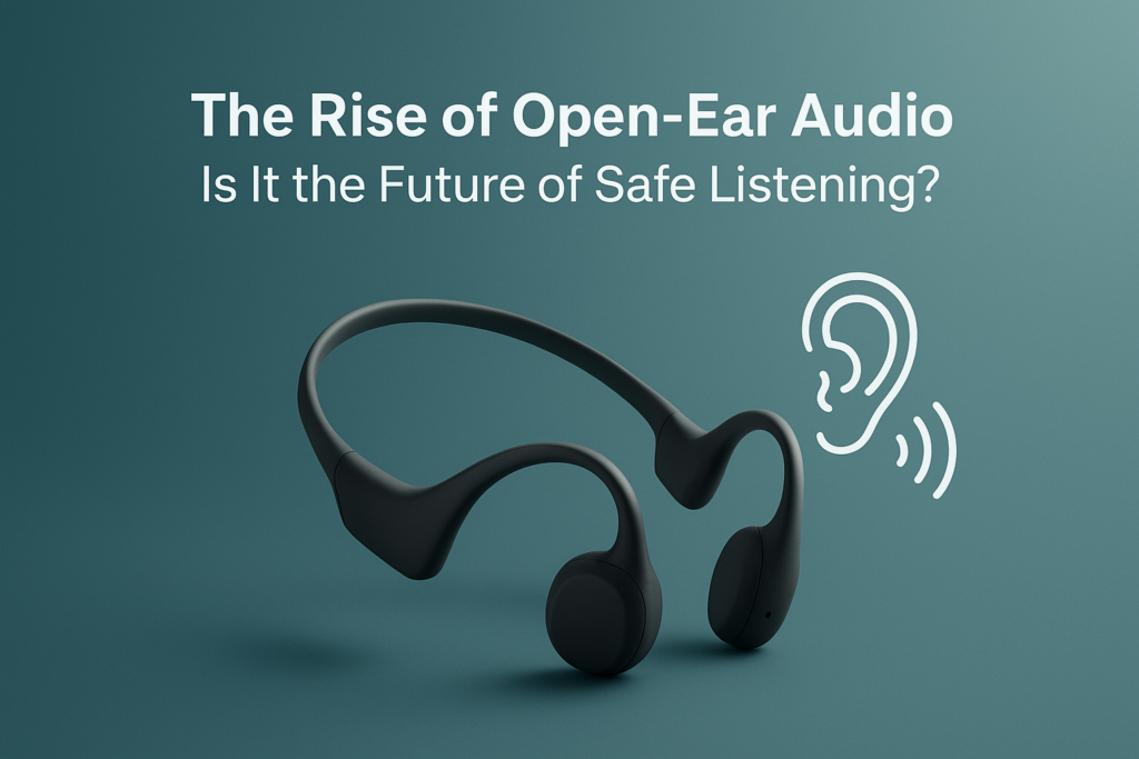 Open-ear audio technology comparison showing bone conduction and directional driver designs in 2025