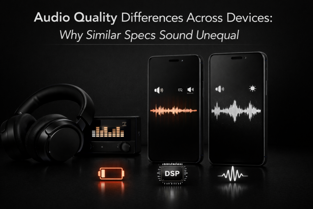 Audio quality differences across devices despite similar specifications