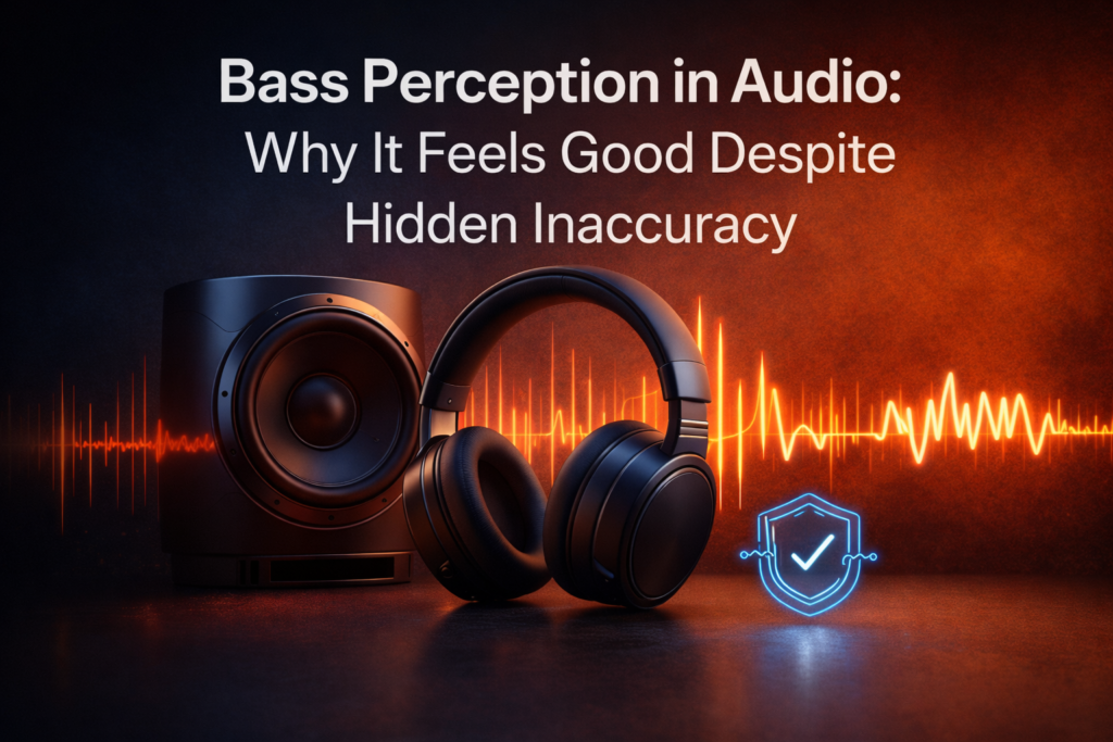 Bass perception in audio showing why low frequencies feel powerful even when inaccurate