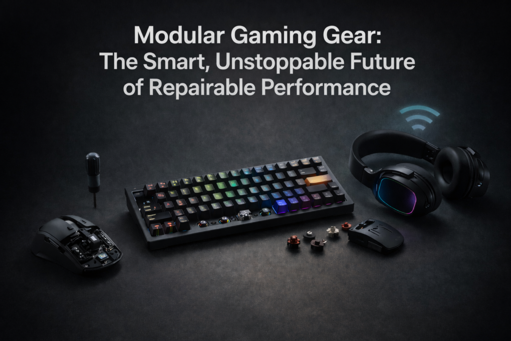 Modular gaming gear with replaceable components and upgradable design