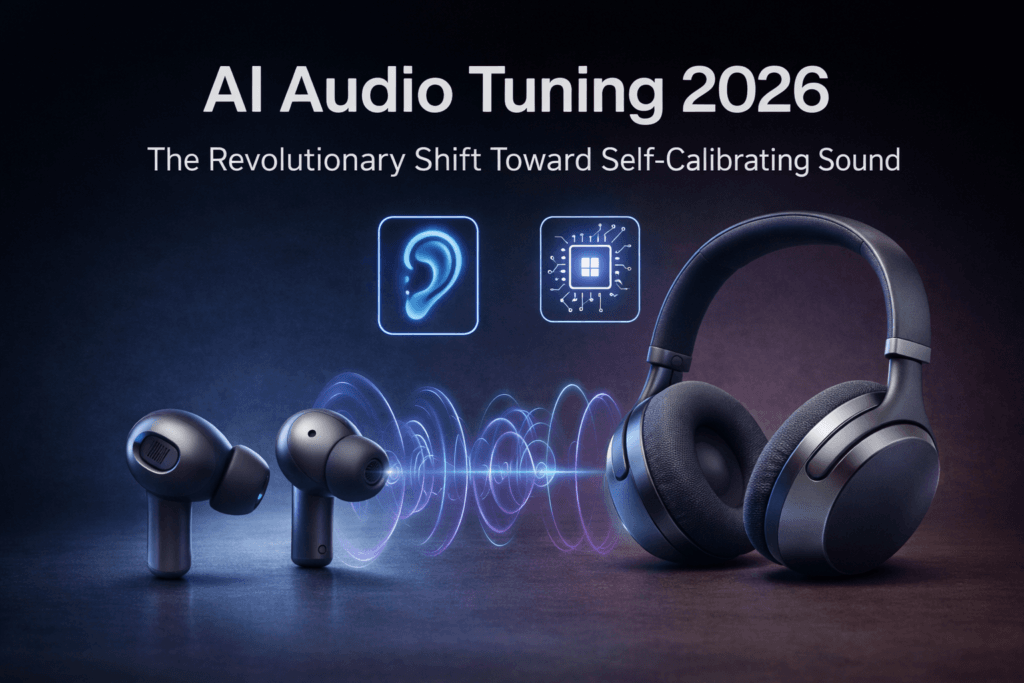 AI audio tuning 2026 real-time ear calibration using internal microphones and DSP processing