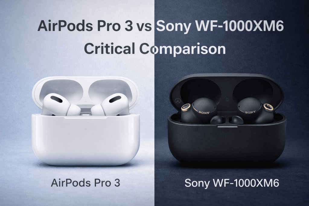 AirPods Pro 3 vs Sony WF-1000XM6 premium wireless earbuds comparison