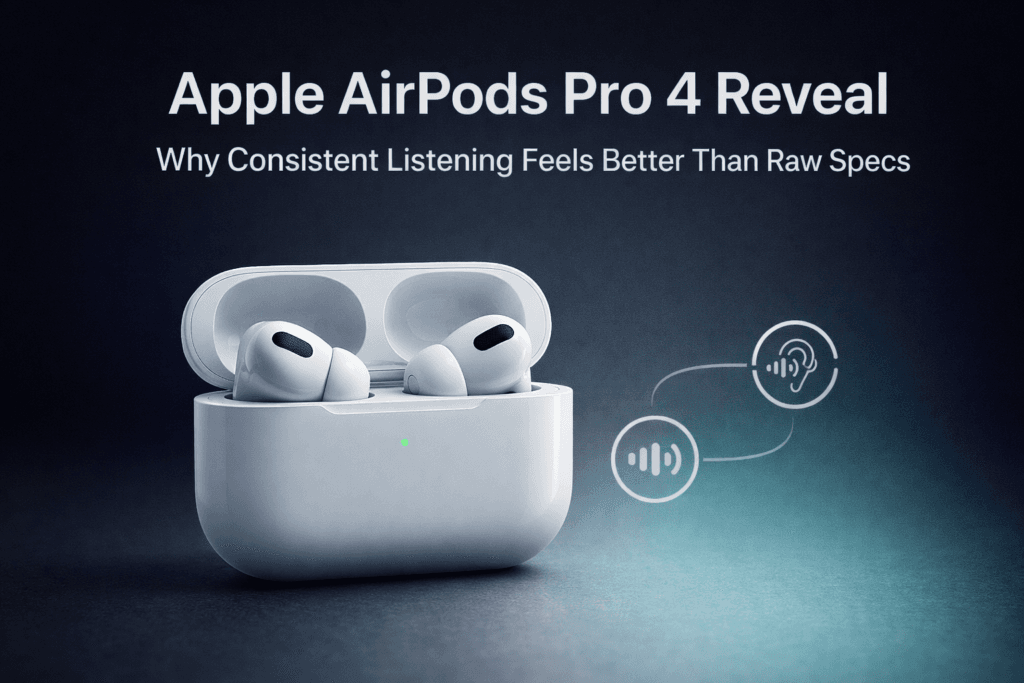 Apple AirPods Pro 4 focused on consistent listening comfort and adaptive noise control