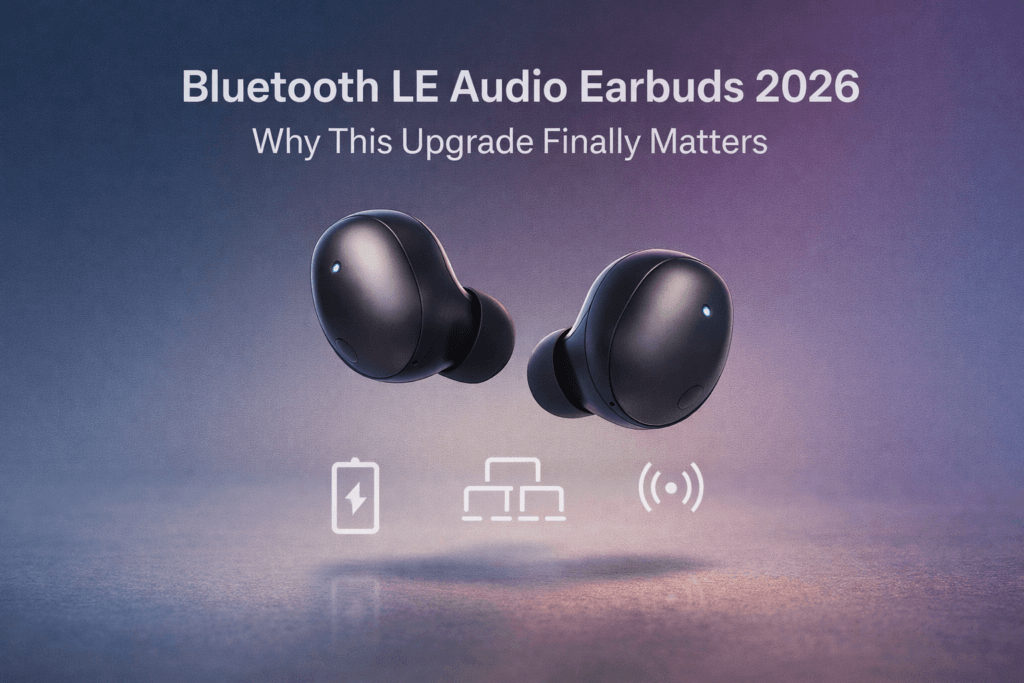Bluetooth LE Audio earbuds 2026 with LC3 codec and multi-stream audio