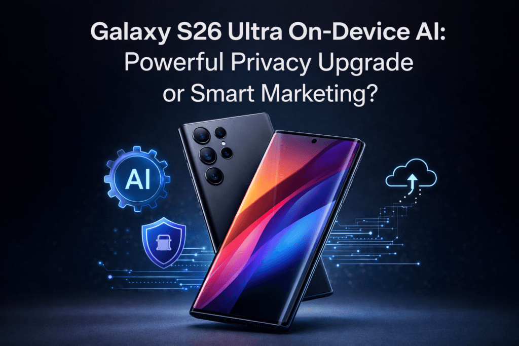 Galaxy S26 Ultra on-device AI processing offline transcription and photo editing