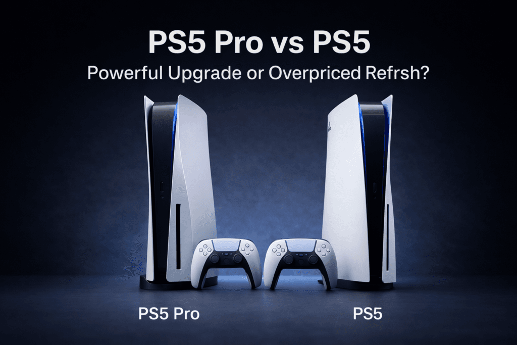 PS5 Pro vs PS5 performance comparison showing ray tracing and AI upscaling differences