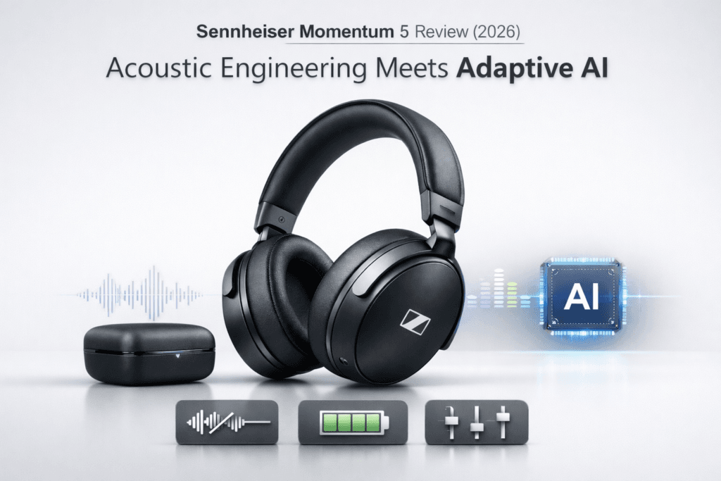 Sennheiser Momentum 5 wireless headphones with adaptive ANC and AI audio tuning