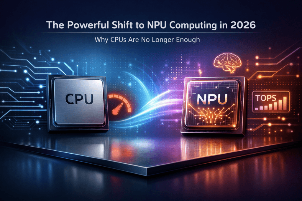 NPU computing architecture diagram showing neural processing unit workflow
